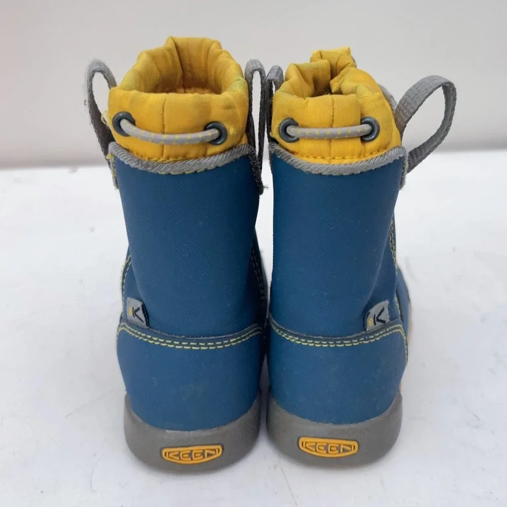 Keen Encanto 365 Blue Waterproof Rain Boots Kids Size 8 Blue Yellow 1014404